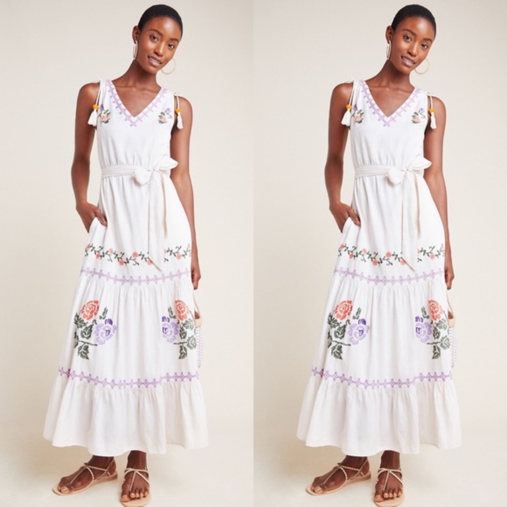 NWT Anthropologie LAIA Medium embroidered dress